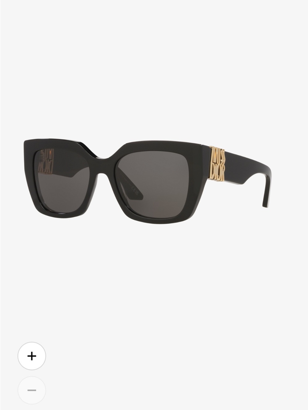 Authentic MissDior S2I CD40183I Square Sunglasses with Gold Accent